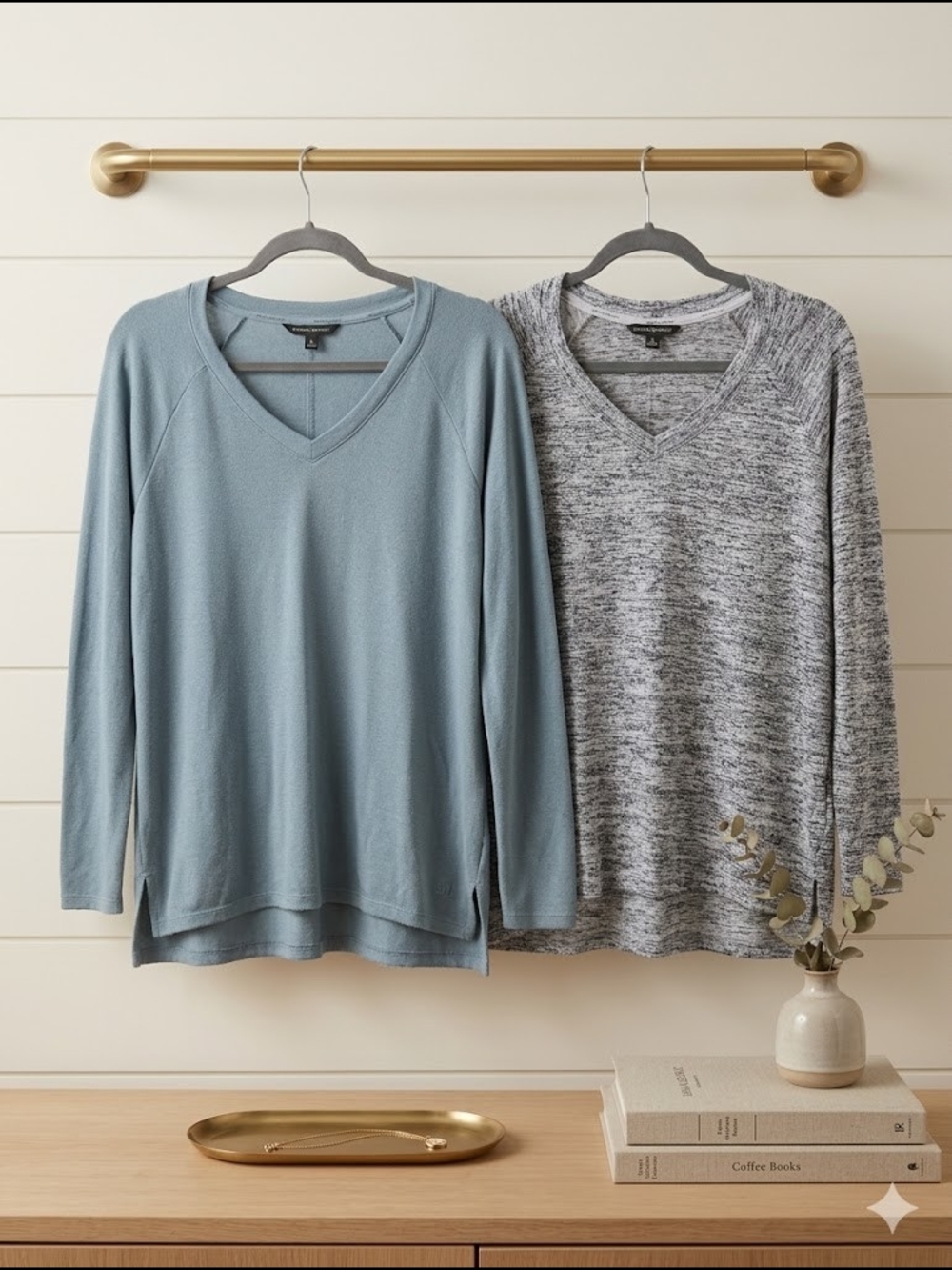 Banana Republic Cozy V-Neck Sweater Duo - Picture 3 of 17